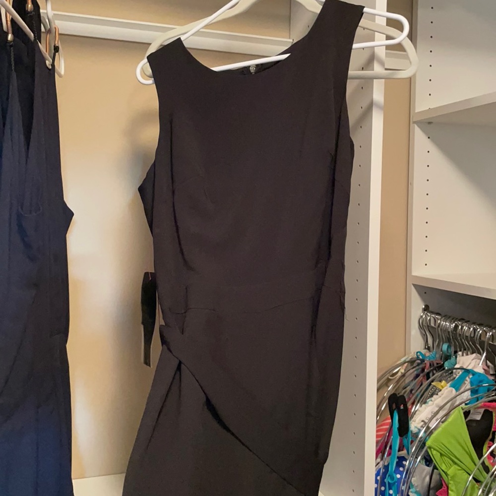 NWT Bebe petite Kelly zip jumpsuit black small